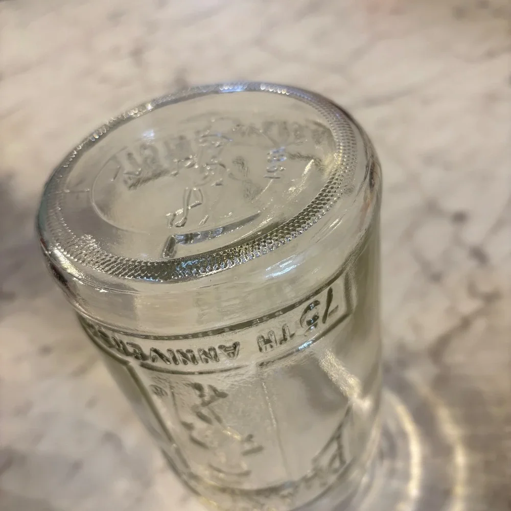 Planters‎ 75th Anniversary Peanut Jar Glass Mr Peanut Collectible Vintage